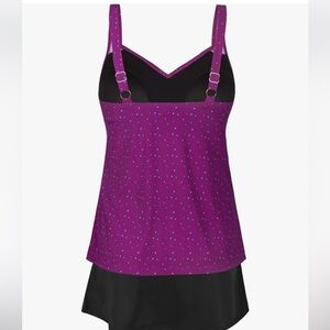 Womens Tankini Swimsuits with Boy Shorts Tummy Control Plus Size Modest 22W